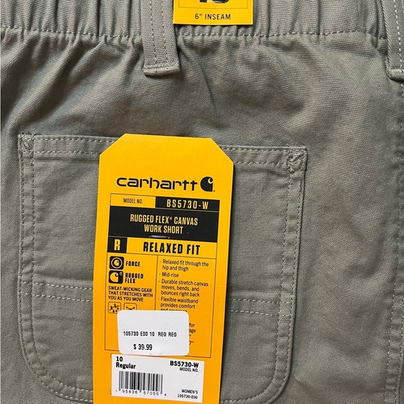 WOMEN'S RUGGED FLEX® RELAXED FIT CANVAS WORK SHORT Size 10 - Picture 5 of 7